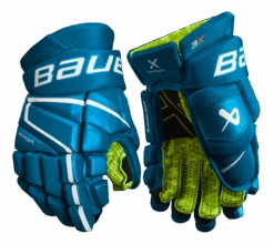 Bauer Vapor 3X Junior Hockey Gloves -Bauer 3X JR FRONT BLU1